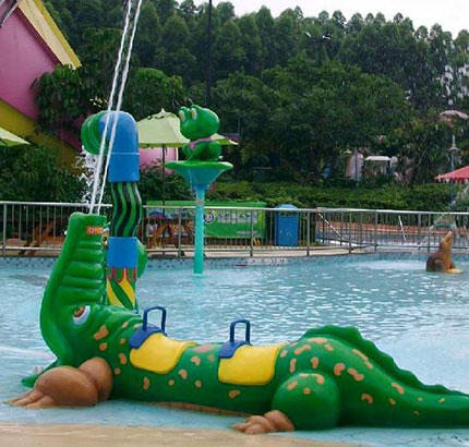 供應兒童戲水小品系列-鱷魚噴水